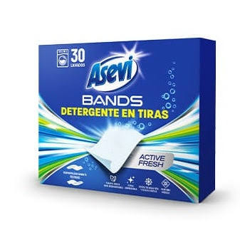 Asevi Bands Laundry Detergent Sheets 30 Wash - Power Fresh